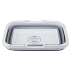 Averill Collapsible Grey And White Basket With Handles