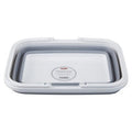 Averill Collapsible Grey And White Basket With Handles - Joe’s Haven