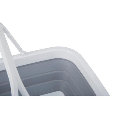 Averill Collapsible Grey And White Basket With Handles