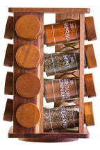 Puro Acacia Wood Revolving Spice Rack with 16 Jars - Joe’s Haven