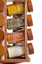 Puro Acacia Wood Revolving Spice Rack with 16 Jars - Joe’s Haven