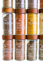 Puro Acacia Wood Revolving Spice Rack with 16 Jars - Joe’s Haven