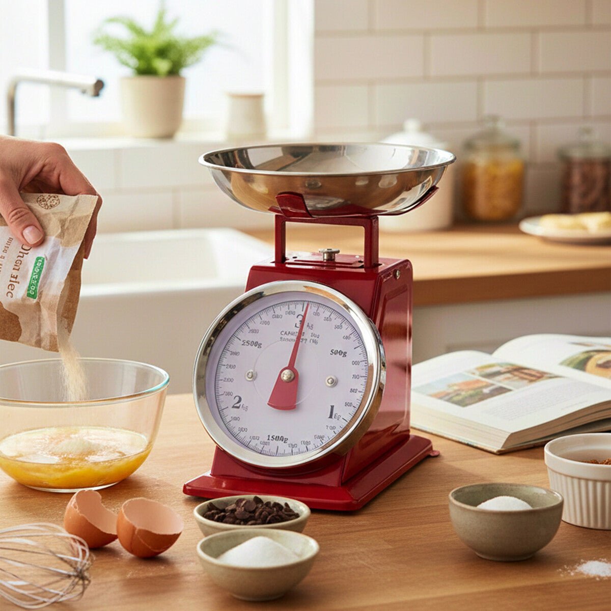 Olivier 3Kg Red Retro Kitchen Scale - Joe’s Haven