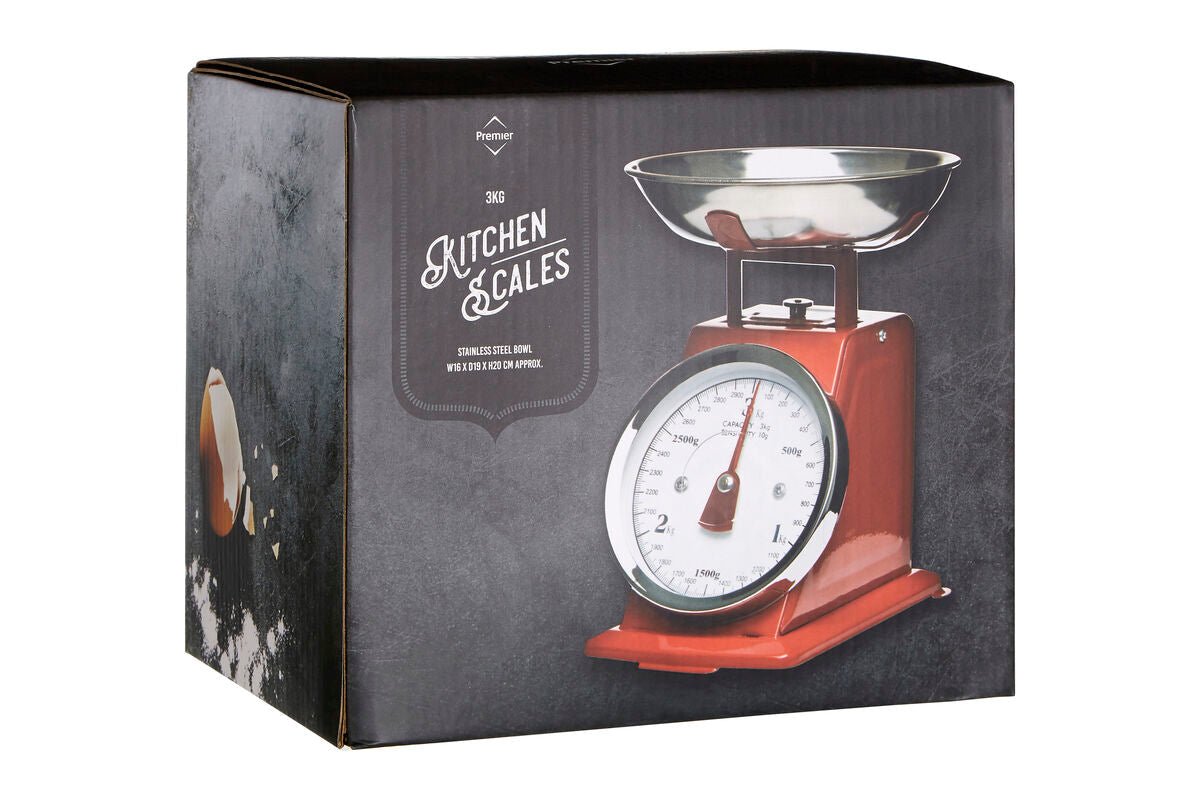 Olivier 3Kg Red Retro Kitchen Scale - Joe’s Haven