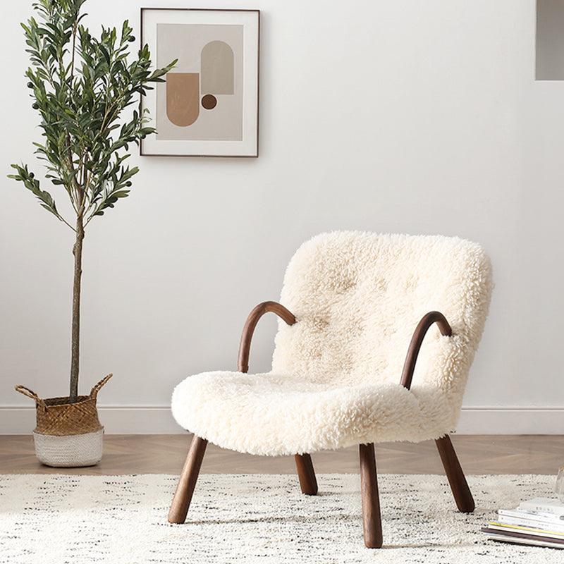 Philip Arc Armchair And Ottoman, Boucle