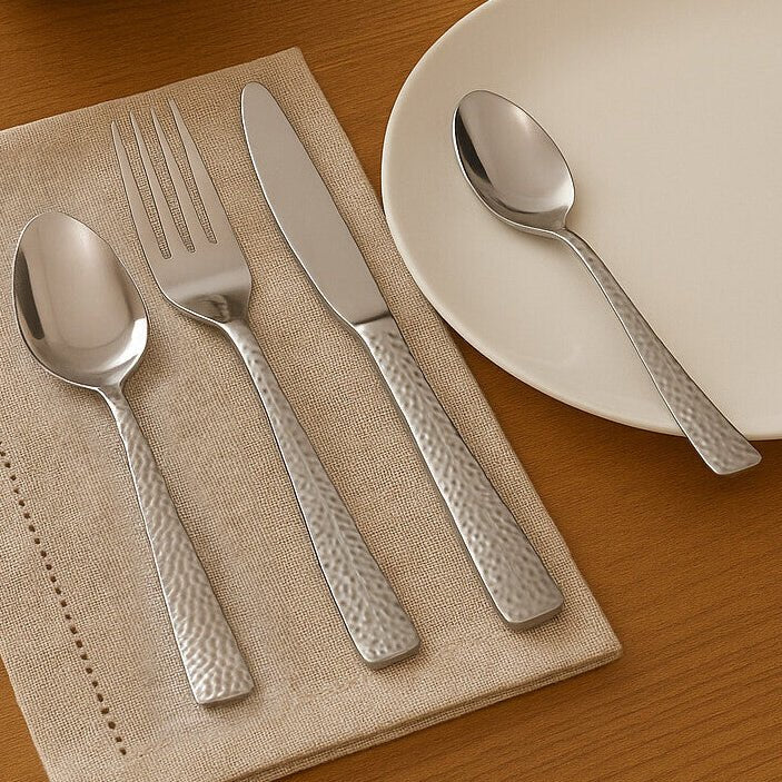 Martello Hammered 24 Piece Cutlery Set - Joe’s Haven
