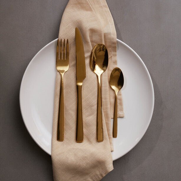 Avie Glow 16 Piece Gold Cutlery Set - Joe’s Haven
