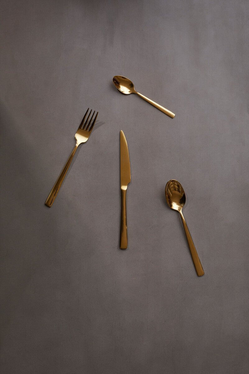 Avie Glow 16 Piece Gold Cutlery Set - Joe’s Haven