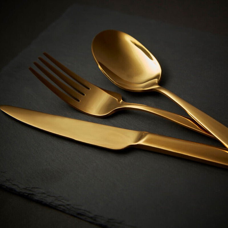 Avie Aura 16 Piece Gold Cutlery Set - Joe’s Haven