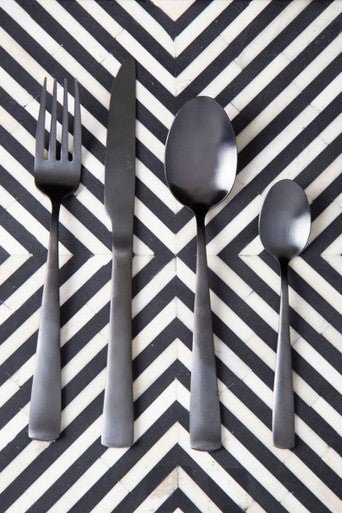 Avie 16 Piece Onyx Cutlery Set - Joe’s Haven