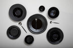 Avie 16 Piece Matte Silver And Black Cutlery Set - Joe’s Haven