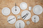 Avie 16 Piece Matte Silver And Black Cutlery Set - Joe’s Haven