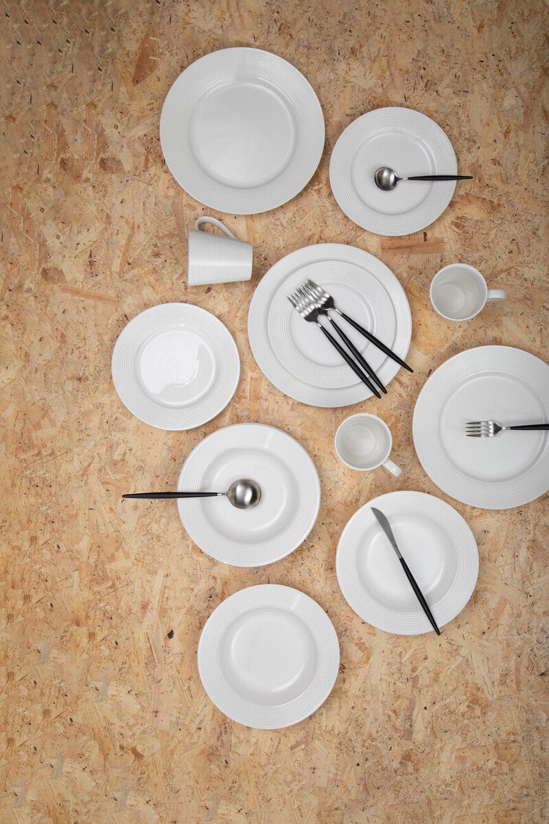 Avie 16 Piece Matte Silver And Black Cutlery Set - Joe’s Haven
