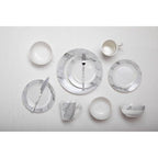 Avie 16 Piece White Faux Marble Cutlery Set - Joe’s Haven