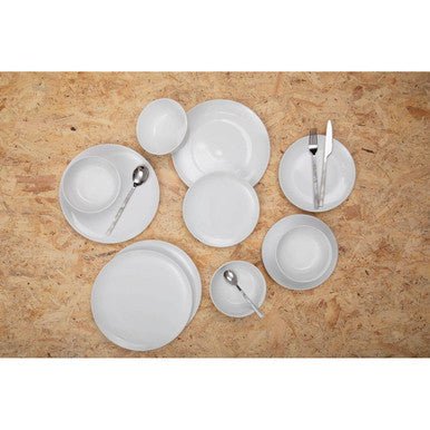 Avie 16 Piece White Faux Marble Cutlery Set - Joe’s Haven