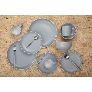 Modern Retro 16 Piece Matte Silver Cutlery Set - Joe’s Haven
