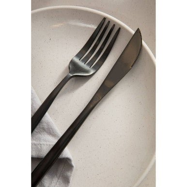 Modern Retro 16 Piece Matte Black Cutlery Set - Joe’s Haven