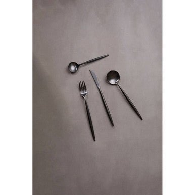 Modern Retro 16 Piece Matte Black Cutlery Set - Joe’s Haven