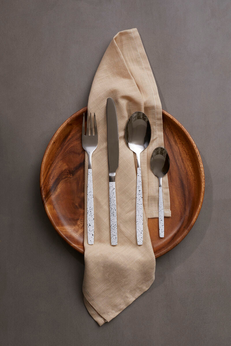 Avie 16 Piece Granite Pattern Cutlery Set