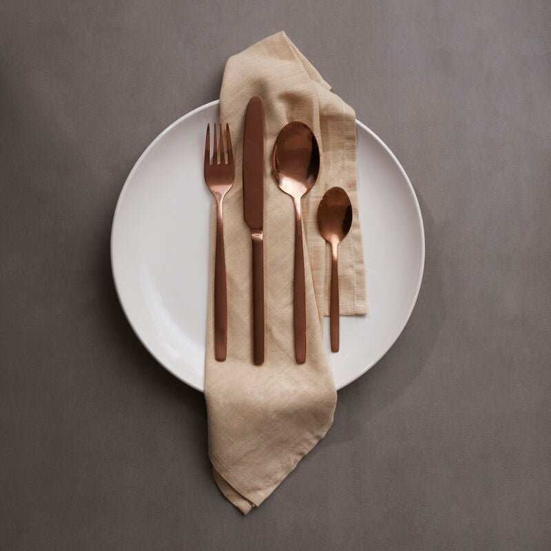 Avie 16 Piece Rose Gold Finish Cutlery Set - Joe’s Haven