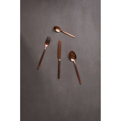 Avie 16 Piece Rose Gold Finish Cutlery Set - Joe’s Haven
