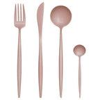 Avie 16 Piece Matte Pink Finish Cutlery Set - Joe’s Haven
