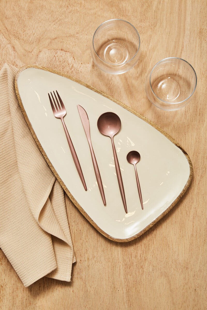 Avie 16 Piece Matte Pink Finish Cutlery Set - Joe’s Haven