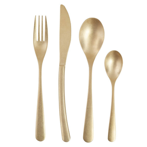 Avie 16 Piece Antique Gold Finish Cutlery Set - Joe’s Haven