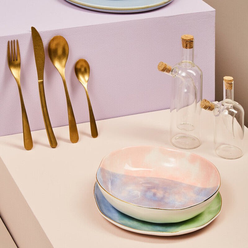 Avie 16 Piece Antique Gold Finish Cutlery Set - Joe’s Haven