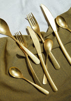 Avie 16 Piece Antique Gold Finish Cutlery Set - Joe’s Haven