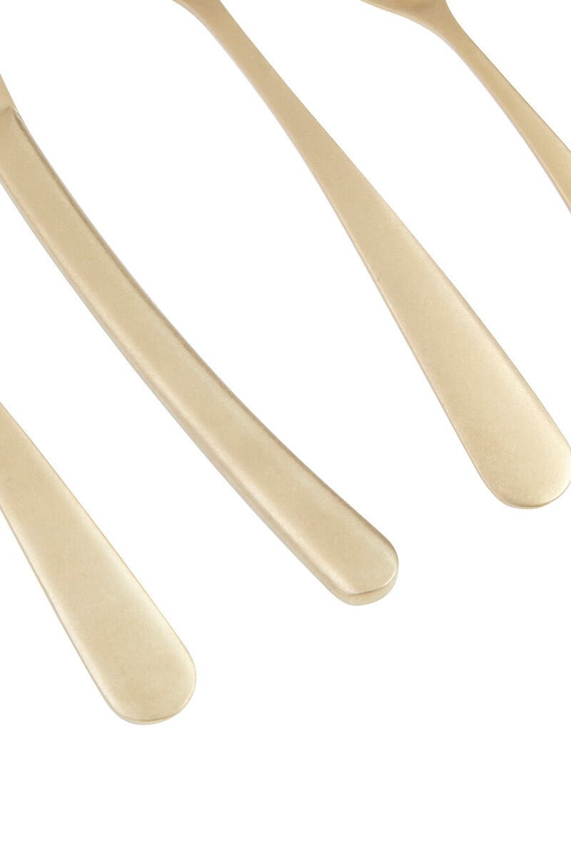 Avie 16 Piece Antique Gold Finish Cutlery Set - Joe’s Haven