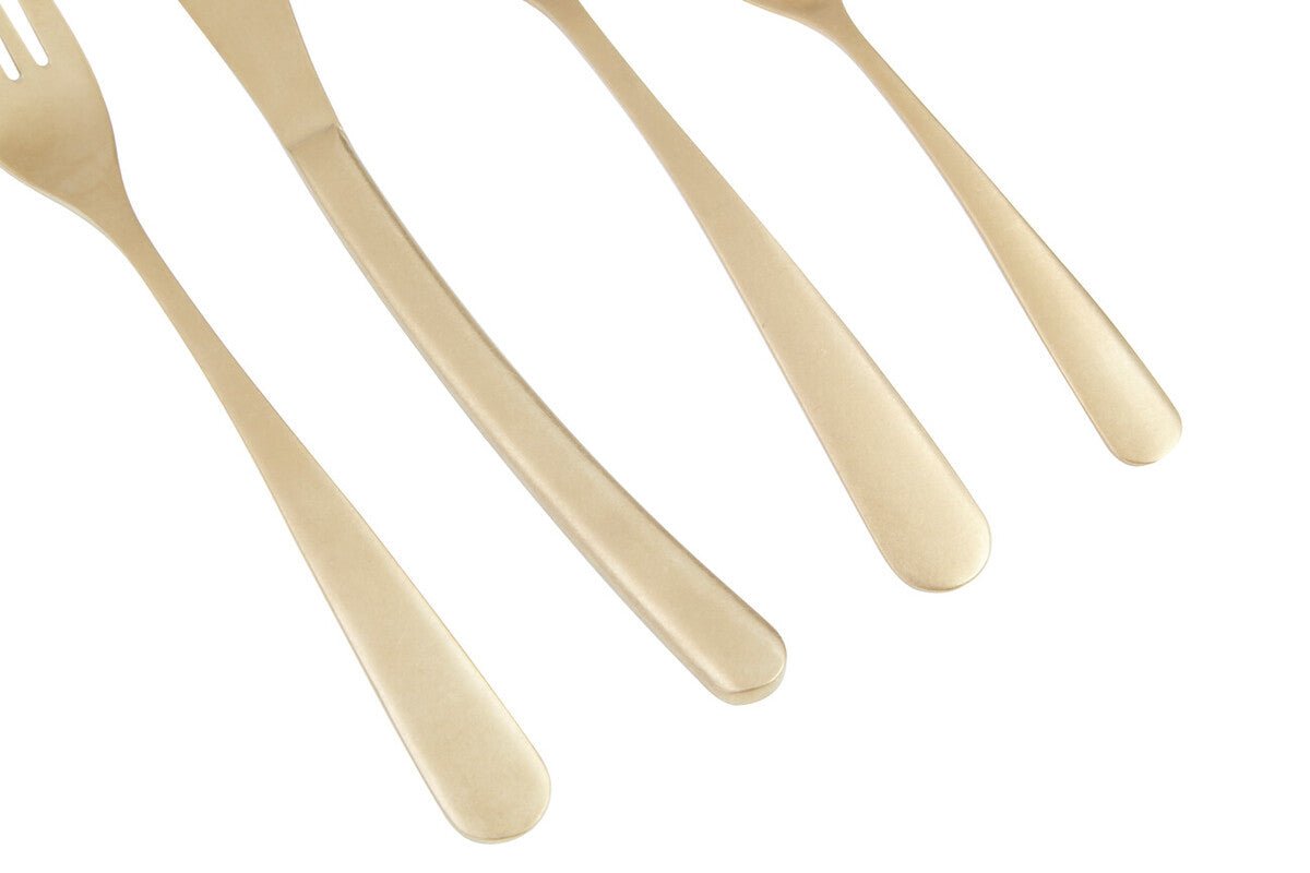 Avie 16 Piece Antique Gold Finish Cutlery Set - Joe’s Haven