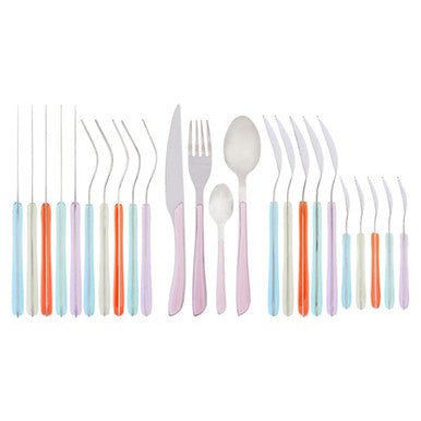 Zuma 24Pc Multi Pastel Coloured Cutlery - Joe’s Haven