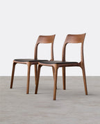 A Set Of 2 Hans CH3 Dining Chairs, Dark Oak, Light Oak - Joe’s Haven