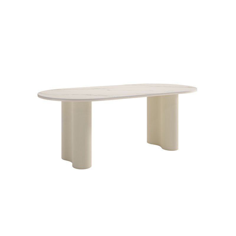 Peru Oval Dining Table, White - Joe’s Haven