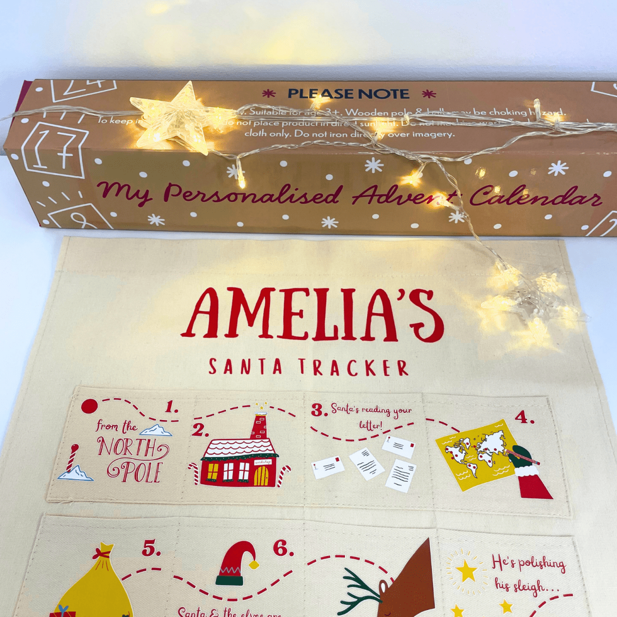Personalised Fabric Christmas Advent Calendar - Santa Tracker - Joe’s Haven