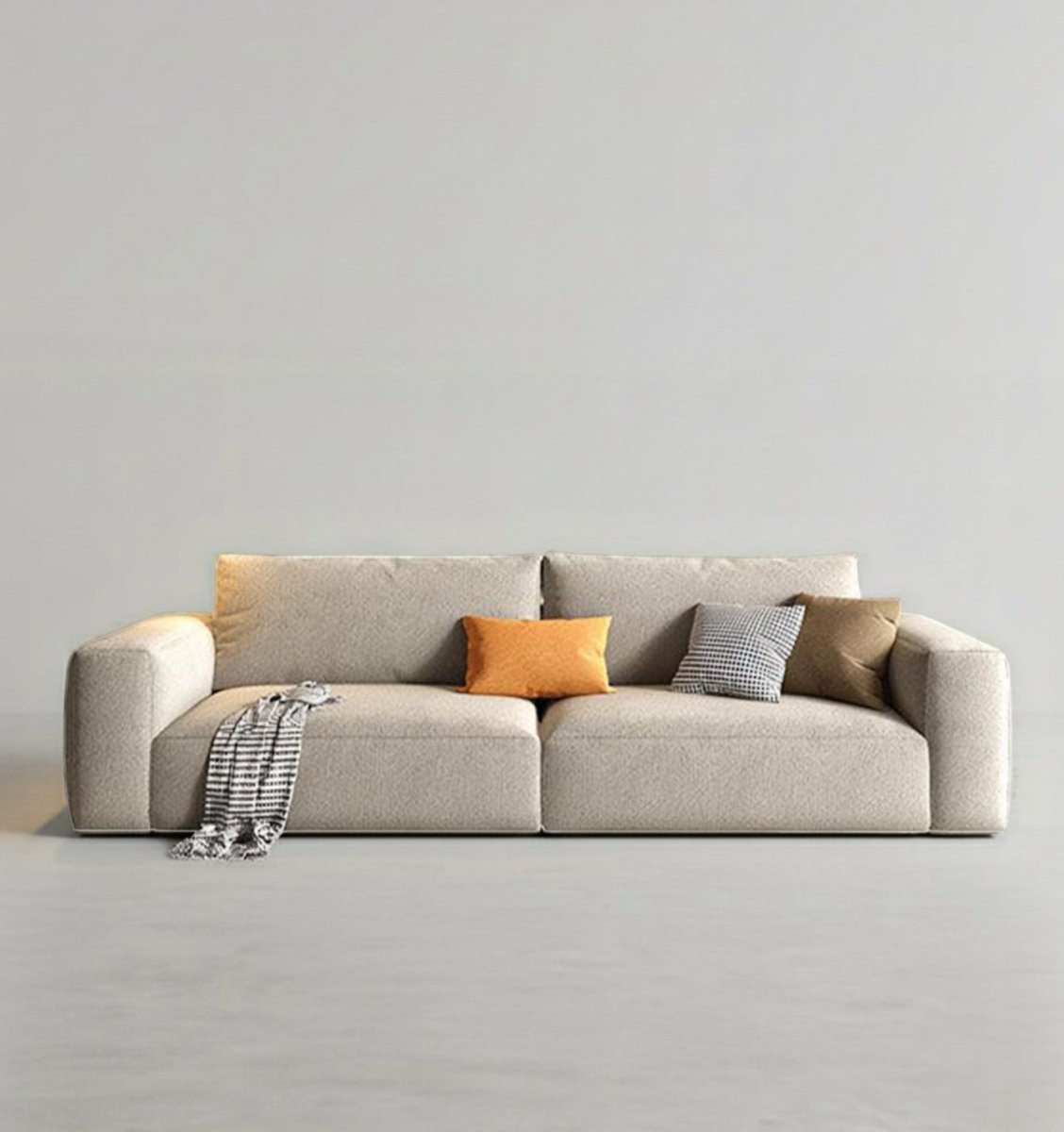 Lionel Two Seater Sofa, Linen - Joe’s Haven