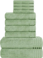 10 Piece Monaco Luxury Egyptian Cotton Towel Set - Joe’s Haven