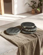 Marmore Set of 4 Grey Marble Round Coasters - Joe’s Haven