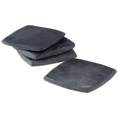 Marmore Set Of 4 Dark Grey Marble Square Coasters - Joe’s Haven
