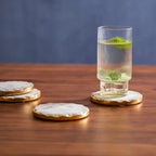 Empire Set Of 4 Round White Marble Coasters - Joe’s Haven