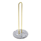 Delphine White Marble And Brass Kitchen Roll Holder - Joe’s Haven