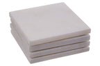 Kindia Set Of Four White Marble Square Coasters - Joe’s Haven
