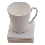 Kindia Set Of Four White Marble Square Coasters - Joe’s Haven