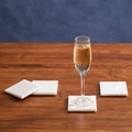 Kindia Set Of Four White Marble Square Coasters - Joe’s Haven