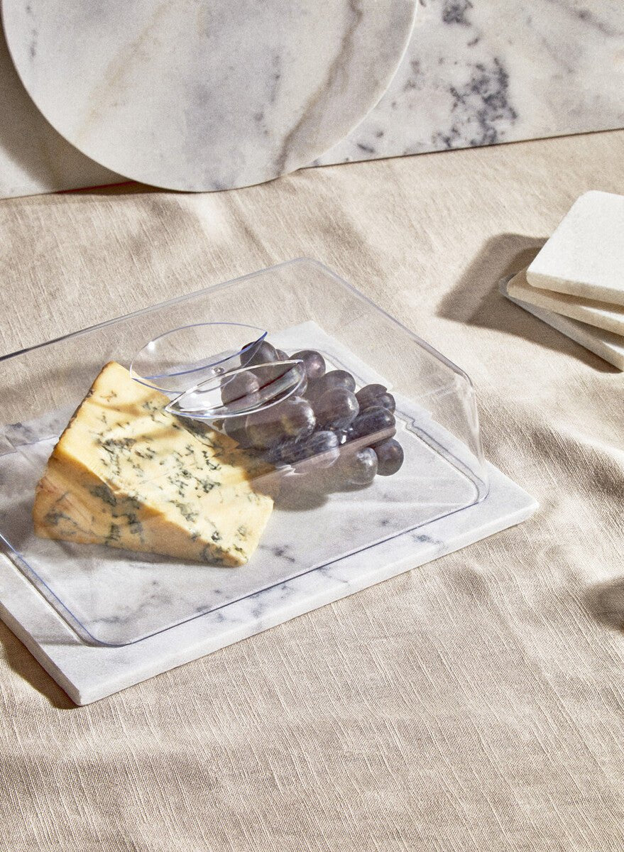 Kindia Set Of Four White Marble Square Coasters - Joe’s Haven