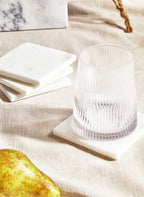 Kindia Set Of Four White Marble Square Coasters - Joe’s Haven