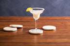 Kindia Set Of 4 White Marble Round Coasters - Joe’s Haven