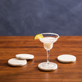 Kindia Set Of 4 White Marble Round Coasters - Joe’s Haven