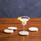 Kindia Set Of 4 White Marble Round Coasters - Joe’s Haven